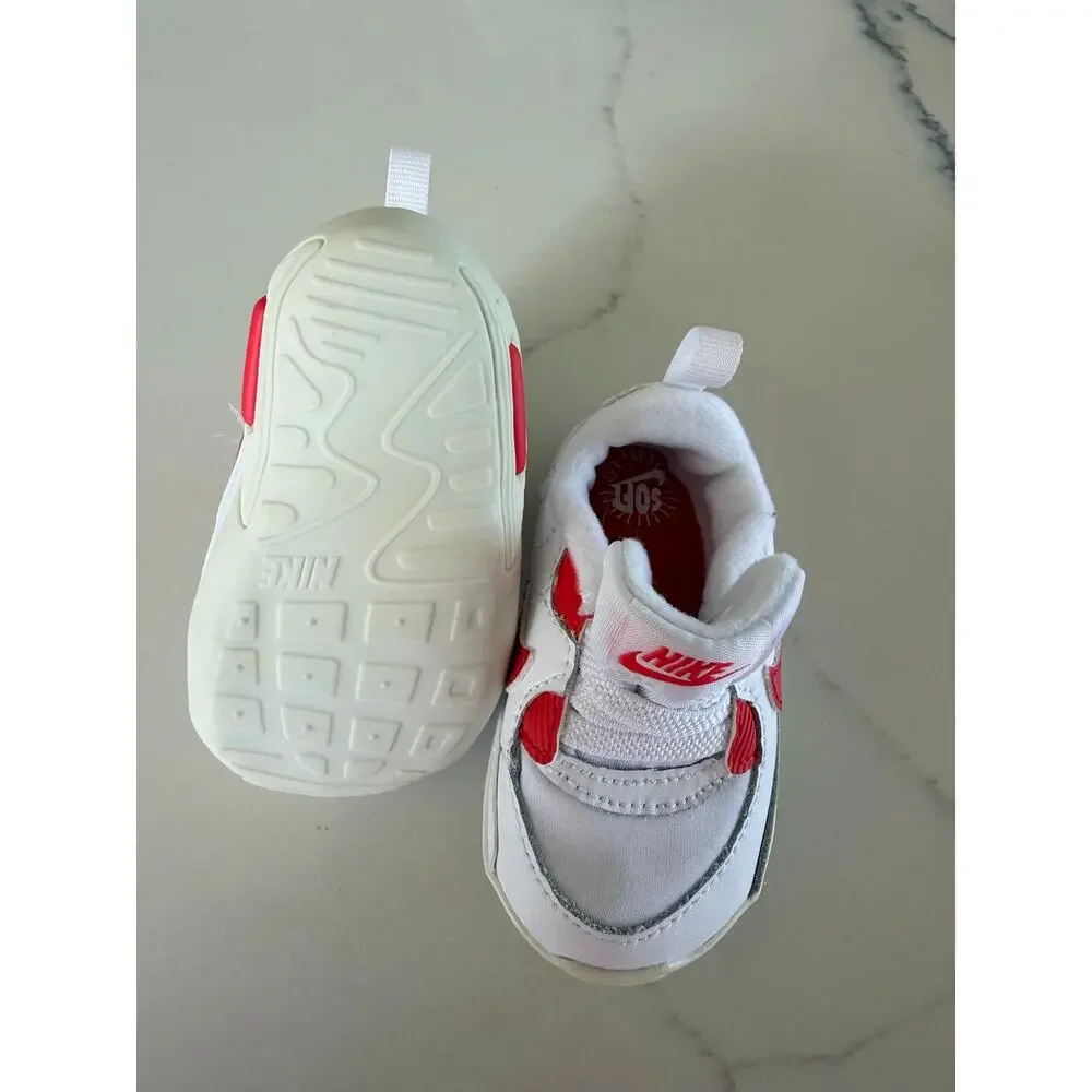 Nike Air Max 90 Crib 'White Hyper Red' Baby Size 3